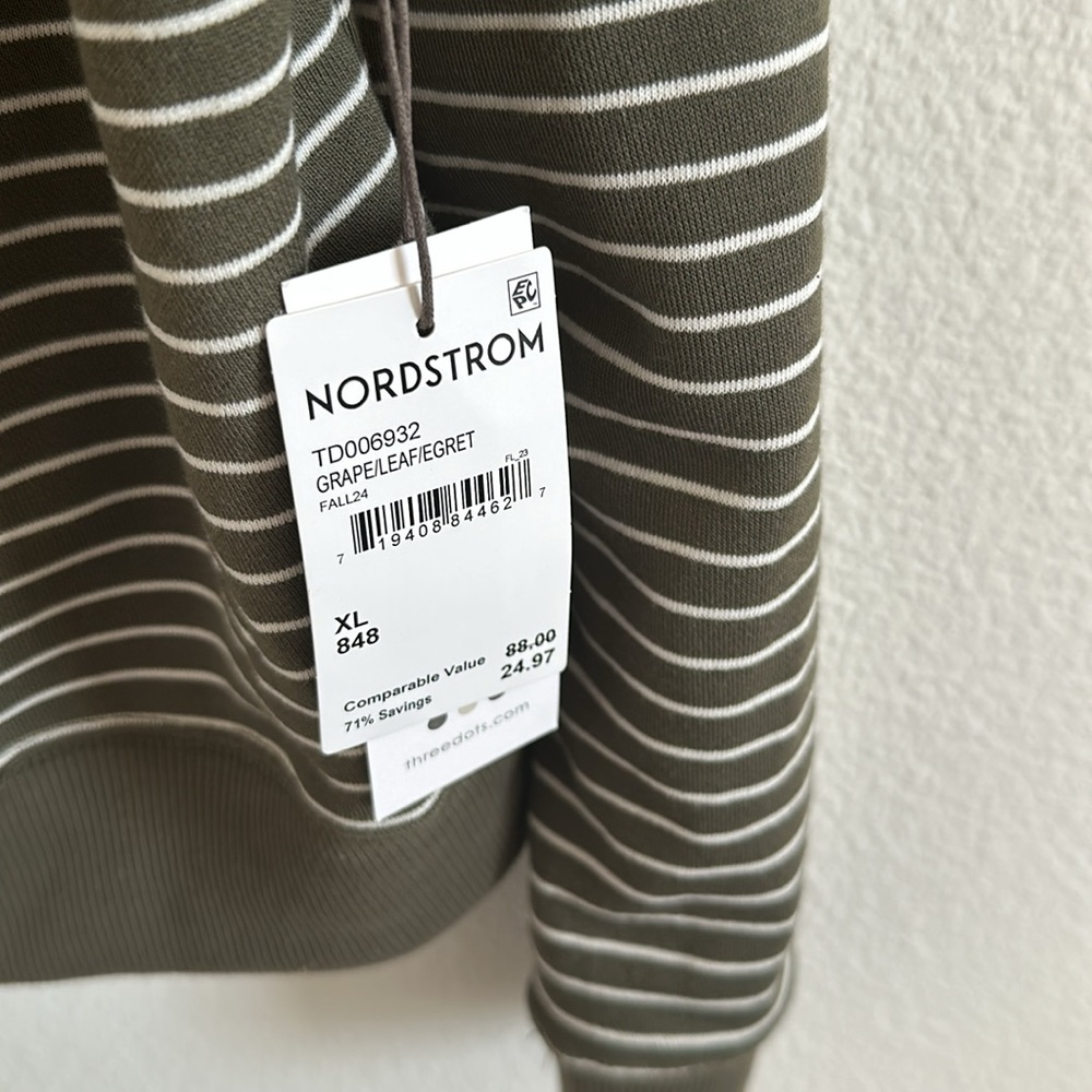 Striped Quarter-Zip Pullover - Picture 2 of 5
